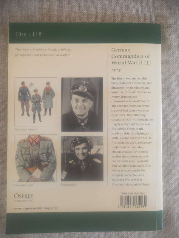 German Commanders of World War II (1): Army - Osprey Elite 118