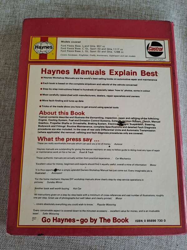 Ford Fiesta Owners Workshop Manual 1976 to 1980 - Haynes