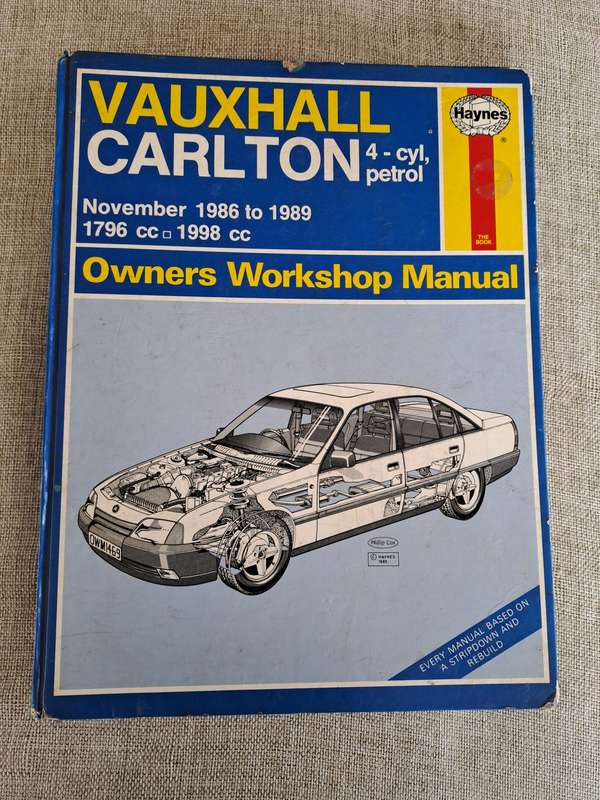Vauxhall Carlton Owners Workshop Manual 1986 to 1989 - Haynes