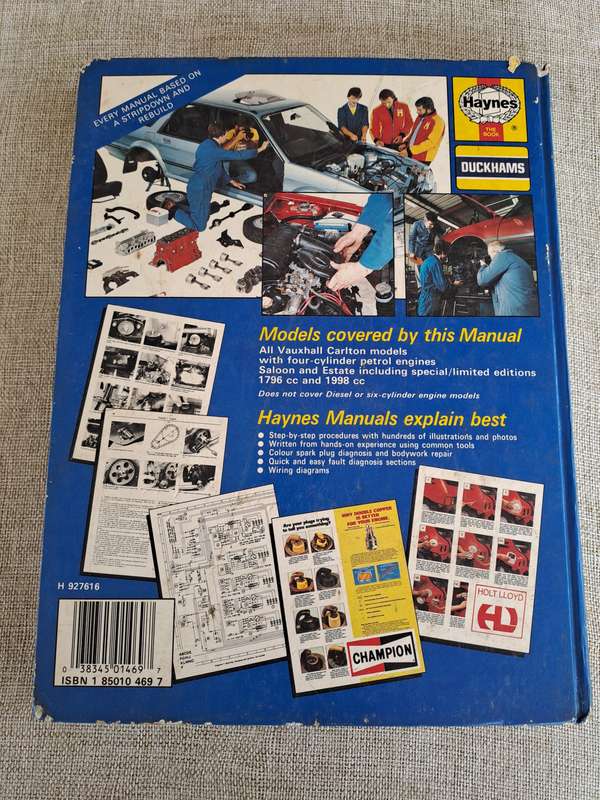 Vauxhall Carlton Owners Workshop Manual 1986 to 1989 - Haynes