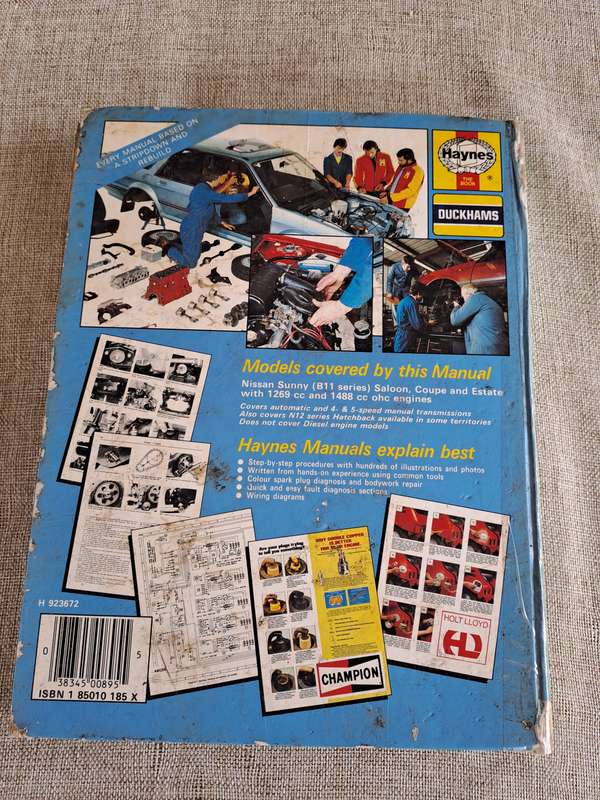 Nissan Sunny Owners Workshop Manual 1982 to 1986 - Haynes