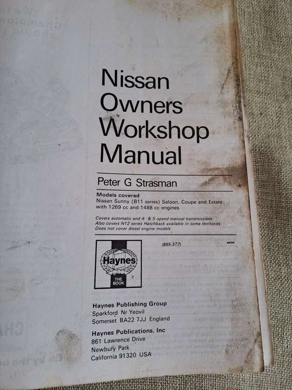 Nissan Sunny Owners Workshop Manual 1982 to 1986 - Haynes
