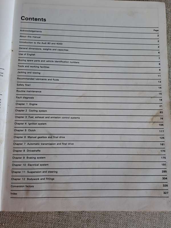 Audi 80 Owners Workshop Manual 1979 to 1983 - Haynes
