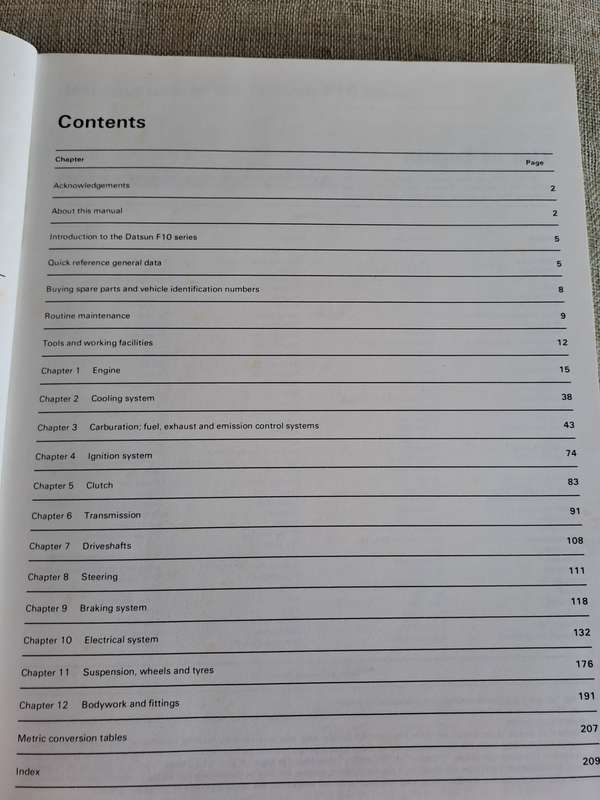Datsun Cherry F-II Owners Workshop Manual 1976 to 1979 - Haynes