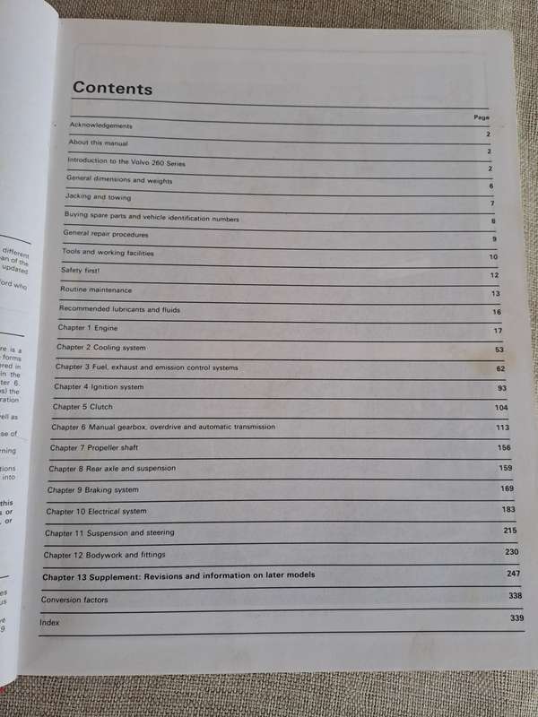 Volvo 260 Series Owners Workshop Manual 1975 to 1985 - Haynes