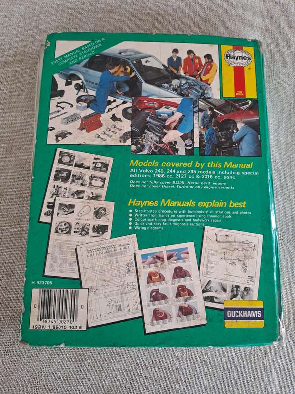 Volvo 240 Series Petrol Owners Workshop Manual 1974 to 1988 - Haynes