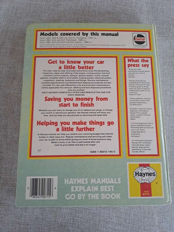 Volvo 340 & 360 Series Owners Workshop Manual 1976 to 1985 - Haynes