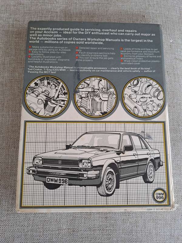 Triumph Acclaim Owners Workshop Manual 1981 to 1983 - Autobooks