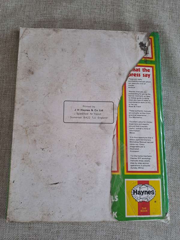 Renault 14 Owners Workshop Manual 1977 to 1983 - Haynes