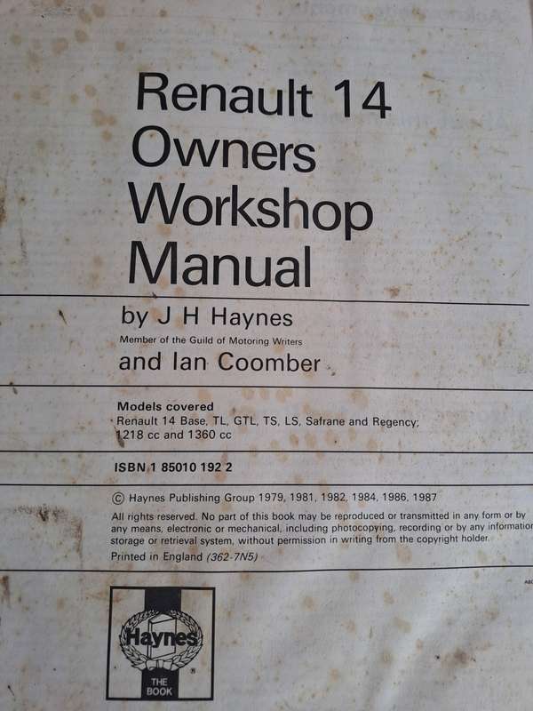 Renault 14 Owners Workshop Manual 1977 to 1983 - Haynes