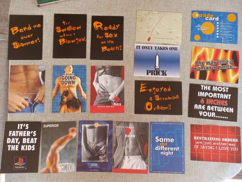Night Club "90s" advertising postcards x 17