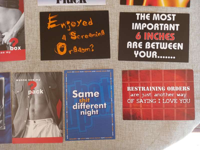 Night Club "90s" advertising postcards x 17