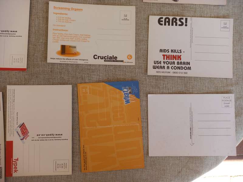 Night Club "90s" advertising postcards x 17