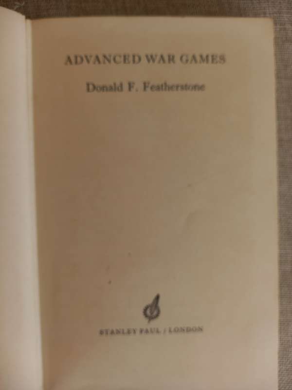 War Games / Advanced War Games - 2 books - Donald Featherstone