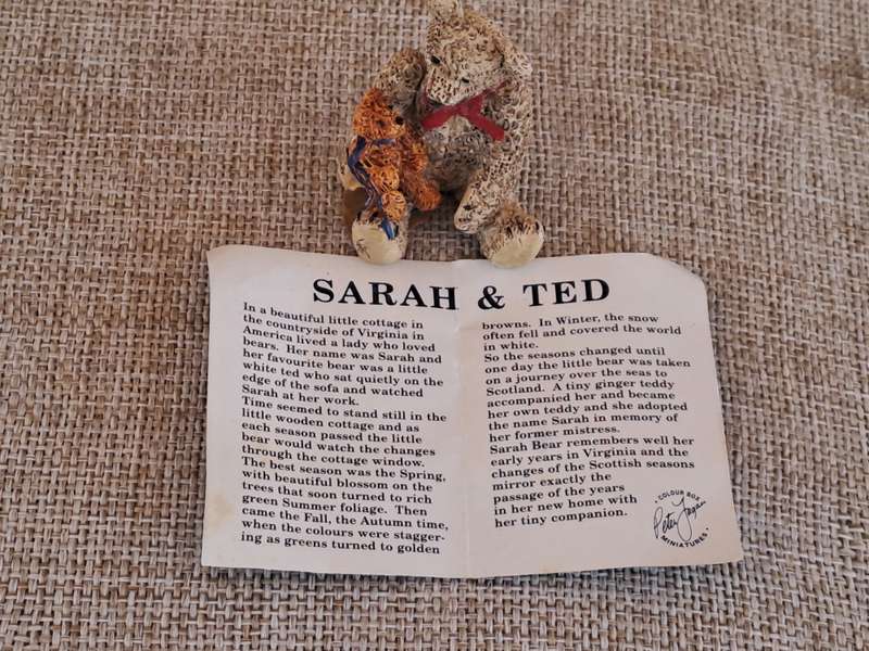 Sarah & Ted - Peter Fagan Colourbox Teddy Collection Miniatures