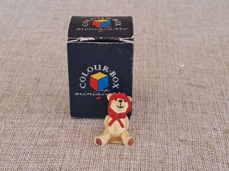 Teeny Ted Red Bear - Peter Fagan Colourbox Teddy Collection Miniatures