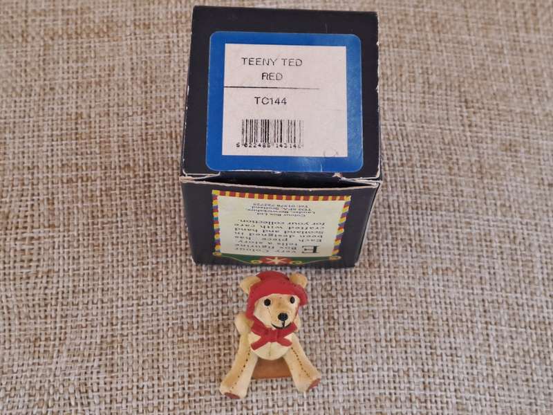 Teeny Ted Red Bear - Peter Fagan Colourbox Teddy Collection Miniatures