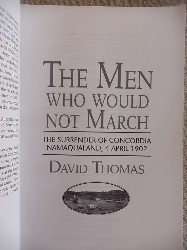 The Men Who Would Not March.  Thomas, David