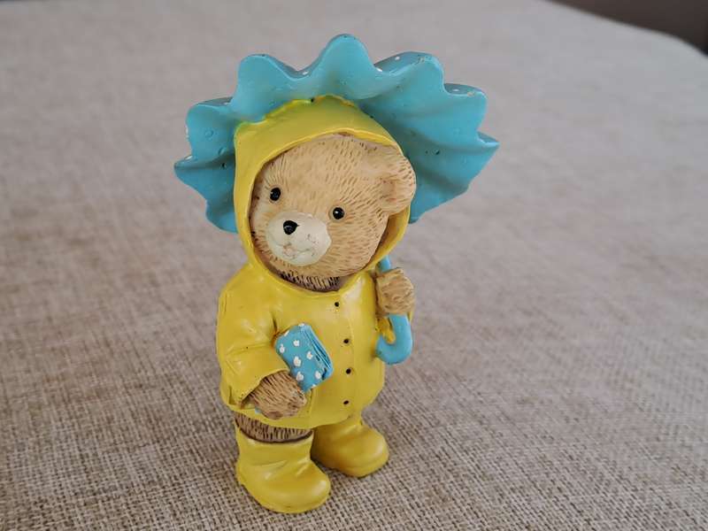 Teddy Bear Bond Collection  Yellow Raincoat with Umbrella