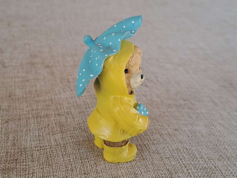 Teddy Bear Bond Collection  Yellow Raincoat with Umbrella