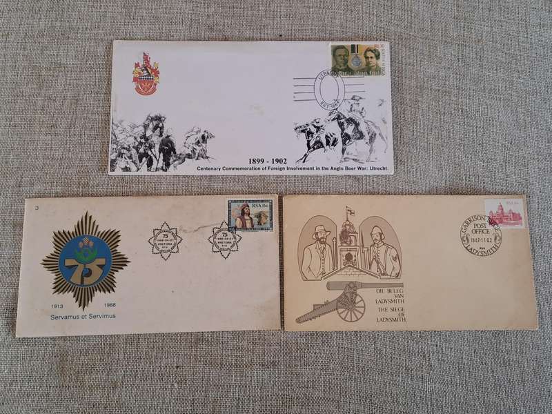 First Day Covers: 75th Anniversary SAP, Siege of Ladysmith, Foreign involvement in Anglo-Boer War