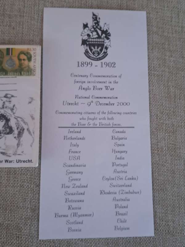 First Day Covers: 75th Anniversary SAP, Siege of Ladysmith, Foreign involvement in Anglo-Boer War