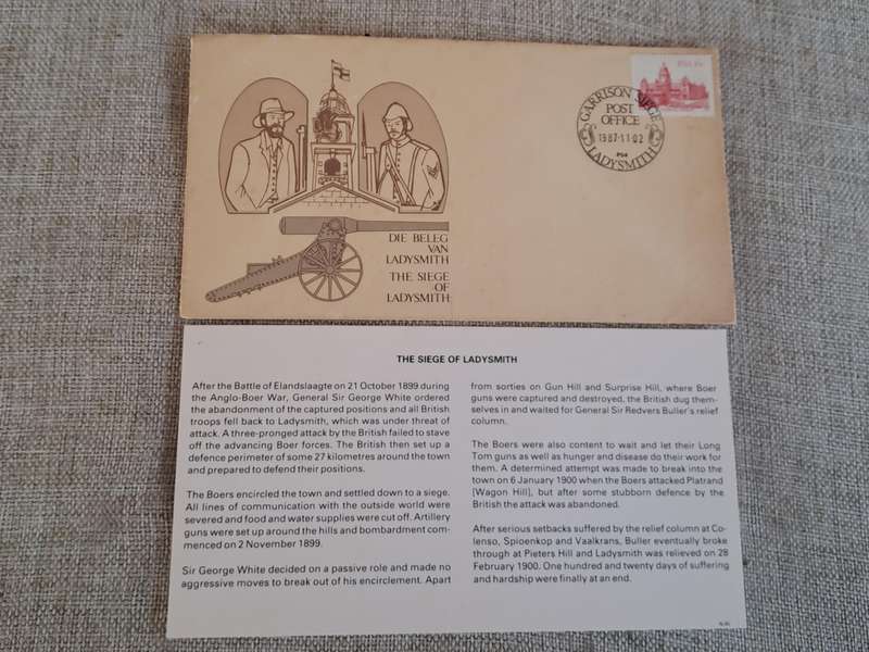 First Day Covers: 75th Anniversary SAP, Siege of Ladysmith, Foreign involvement in Anglo-Boer War