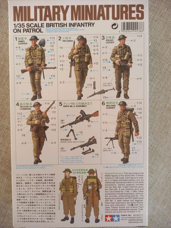 British Infantry on Patrol - Military Miniatures - 1/35 scale - Tamiya