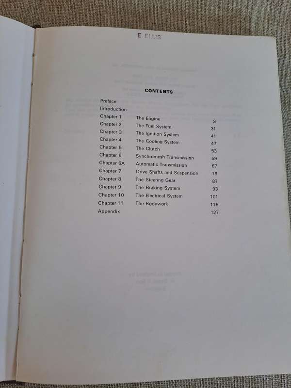 Workshop Manual for the 1100 and 1300, 1962-1968, Austin, Morris, MG, Riley, Vanden Plas & Wolseley