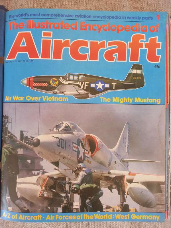 The illustrated encyclopedia of aircraft - 216 volumes - 18 binders