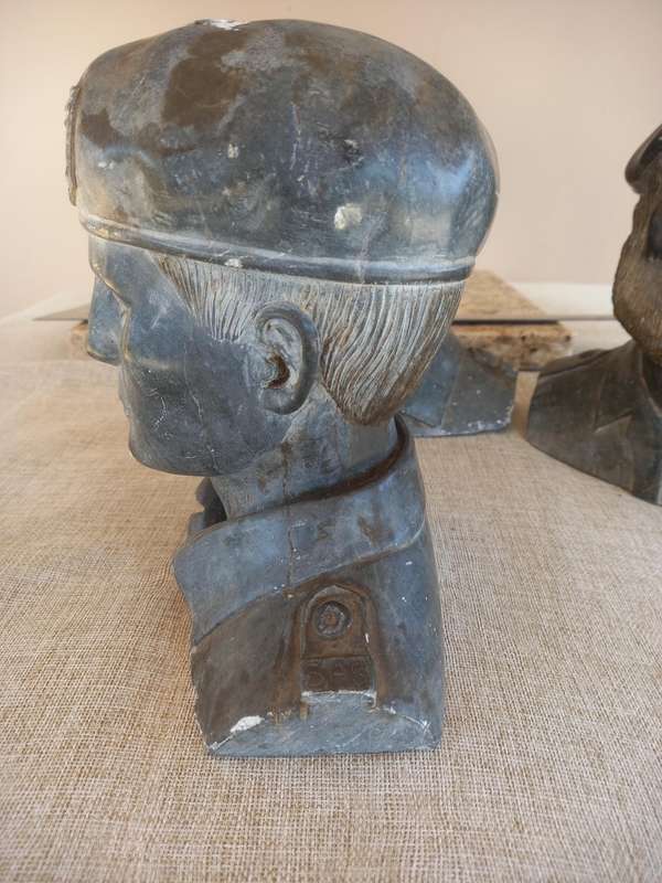 3 Rhodesian Soapstone busts - SAS, Selous Scouts, RLI