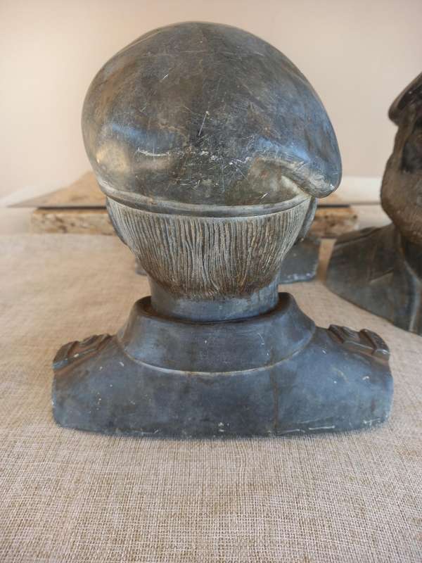 3 Rhodesian Soapstone busts - SAS, Selous Scouts, RLI