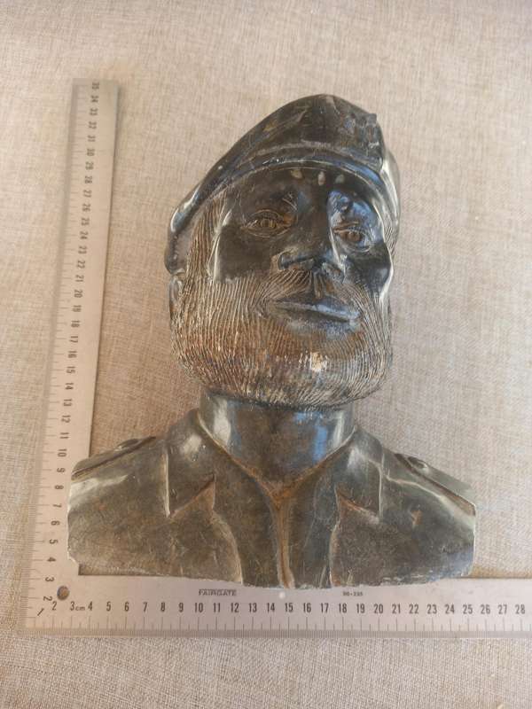 3 Rhodesian Soapstone busts - SAS, Selous Scouts, RLI