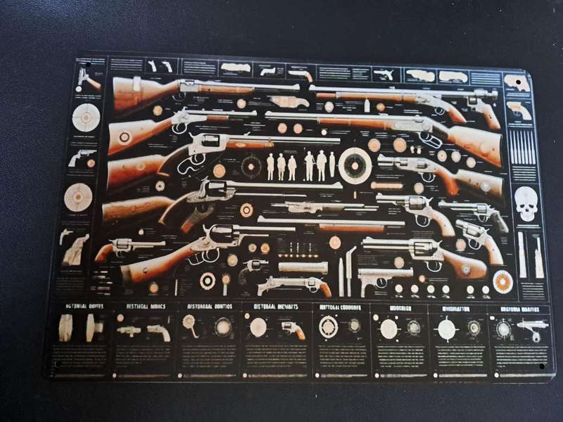 Rifle and Pistol - Advertising Tin Plate Sign