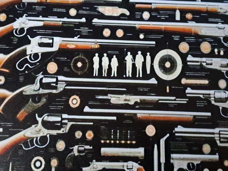 Rifle and Pistol - Advertising Tin Plate Sign