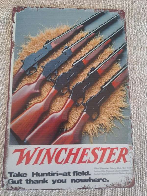 Winchester- Advertising Tin Plate Sign