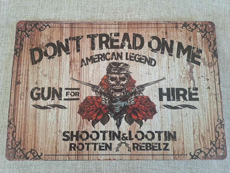 Don't Tread On Me American Legend - Advertising Tin Plate Sign