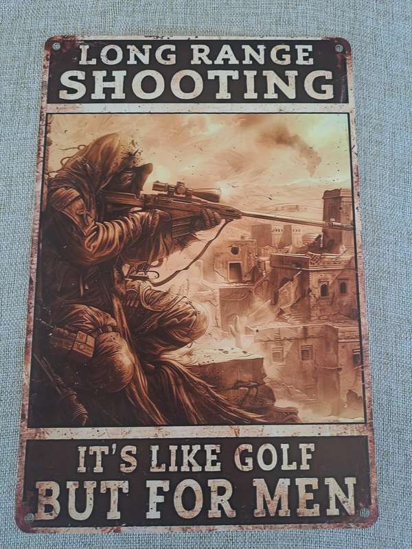 Long Range Shooting- Advertising Tin Plate Sign