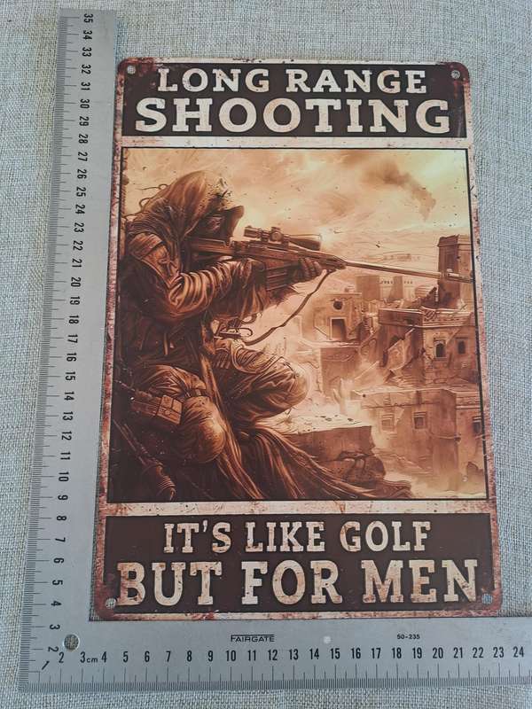 Long Range Shooting- Advertising Tin Plate Sign