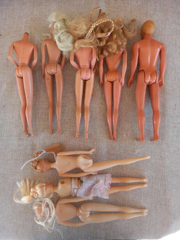 Barbies and Ken and spares