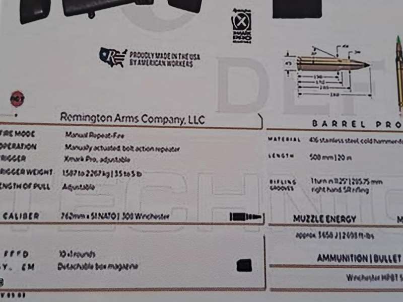 Model R700 USR Urban Sniper Rifle - Advertising Tin Plate Sign