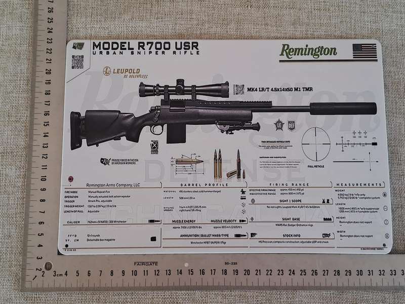 Model R700 USR Urban Sniper Rifle - Advertising Tin Plate Sign