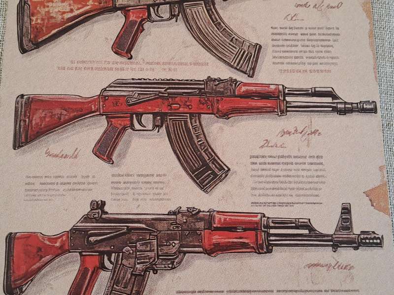 AK-47 - Advertising Tin Plate Sign