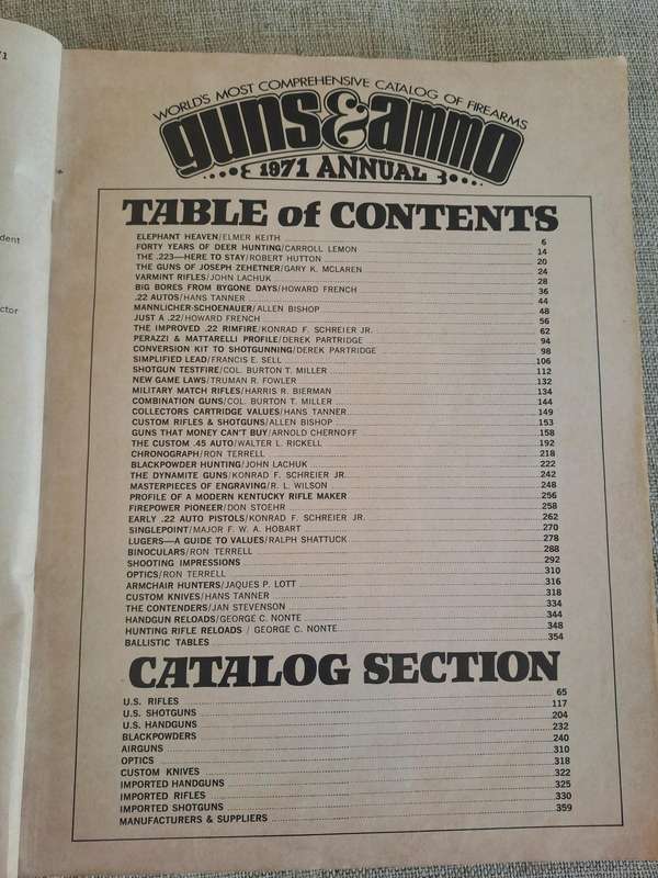Guns and Ammo 1971 Annual - Worlds Most Comprehensive Catalog of Firearms