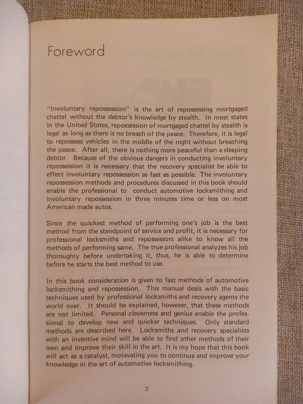 Involuntary Repossession or In the Steal of the Night - John Russell - Paladin Press