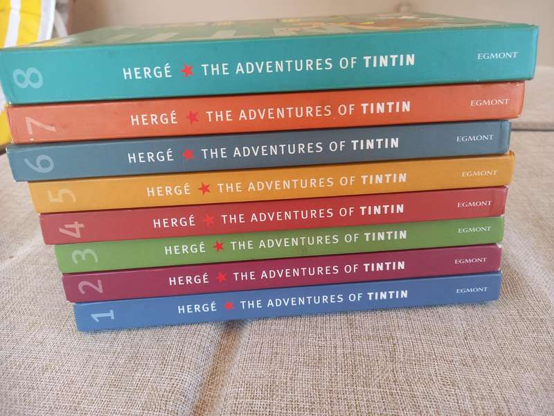 The Adventures of Tintin - vols 1 - 8 hardcover book set - Herge