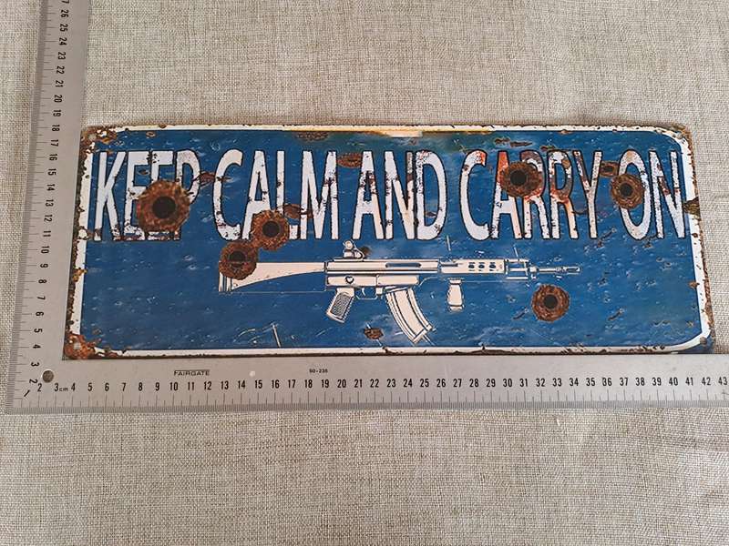 Keep Calm and Carry On - Advertising Tin Plate Sign