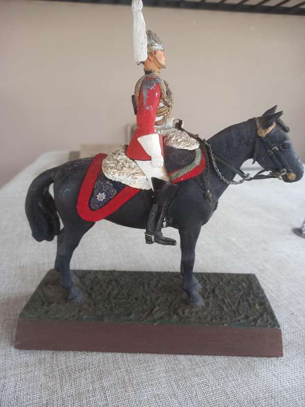 Household Cavalry Officer - Metal - 24cm Excellent piece / solid RARE