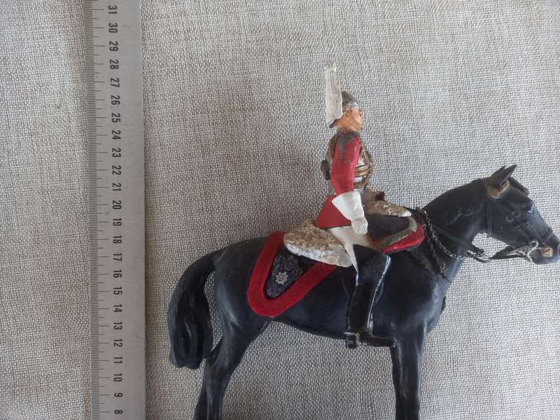 Household Cavalry Officer - Metal - 24cm Excellent piece / solid RARE