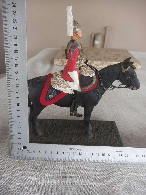 Household Cavalry Officer - Metal - 24cm Excellent piece / solid RARE